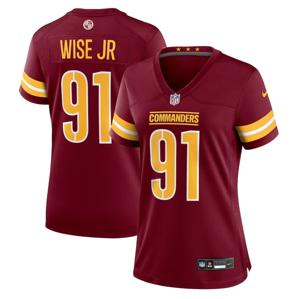 Nike Deatrich Wise Jr. Washington Commanders Women's Team Game Jersey Burgundy