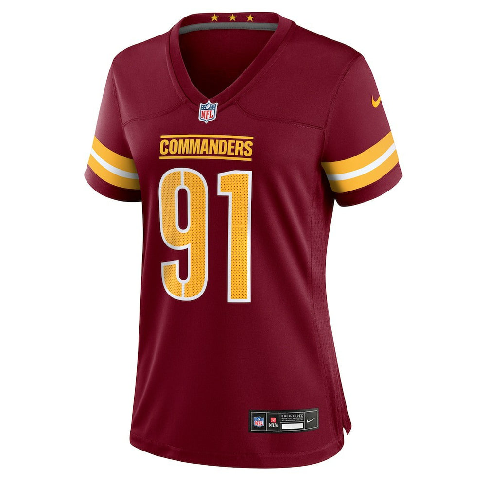 Nike Deatrich Wise Jr. Washington Commanders Women's Team Game Jersey Burgundy