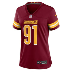 Nike Deatrich Wise Jr. Washington Commanders Women's Team Game Jersey Burgundy