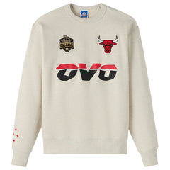Chicago Bulls OVO x NBA Fleece Sweatshirt Natural