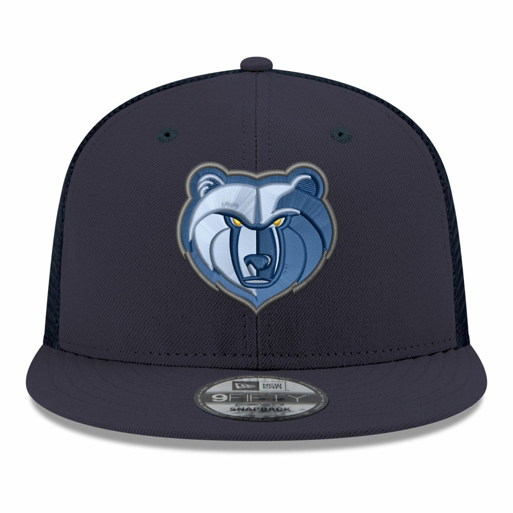 Memphis Grizzlies Core Logo Meshback 9FIFTY Snapback Hat Navy | New Era