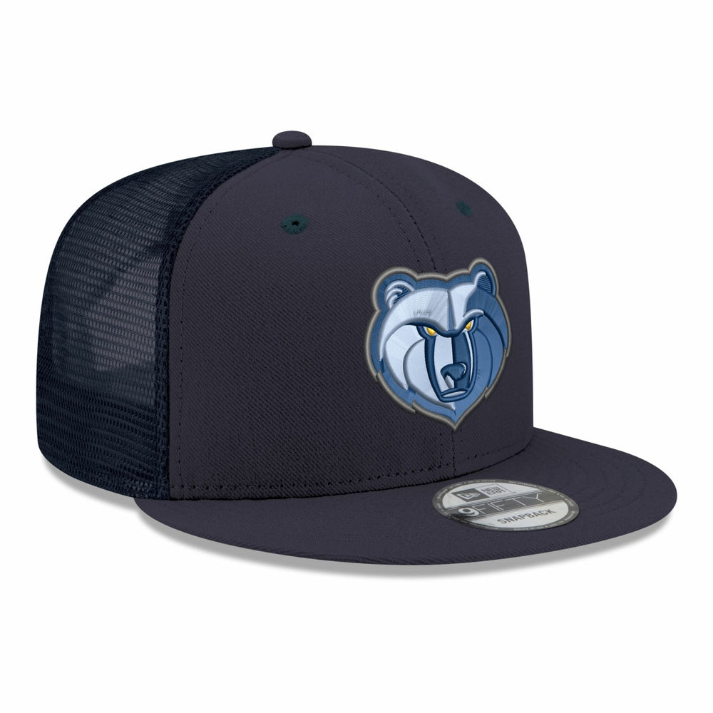 Memphis Grizzlies Core Logo Meshback 9FIFTY Snapback Hat Navy | New Era