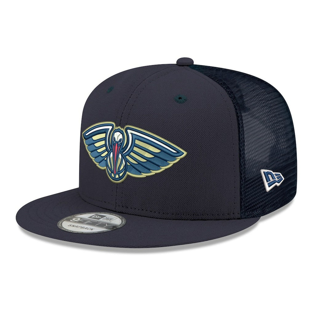 New Orleans Pelicans Core Logo Meshback 9FIFTY Snapback Hat Navy | New Era outlet