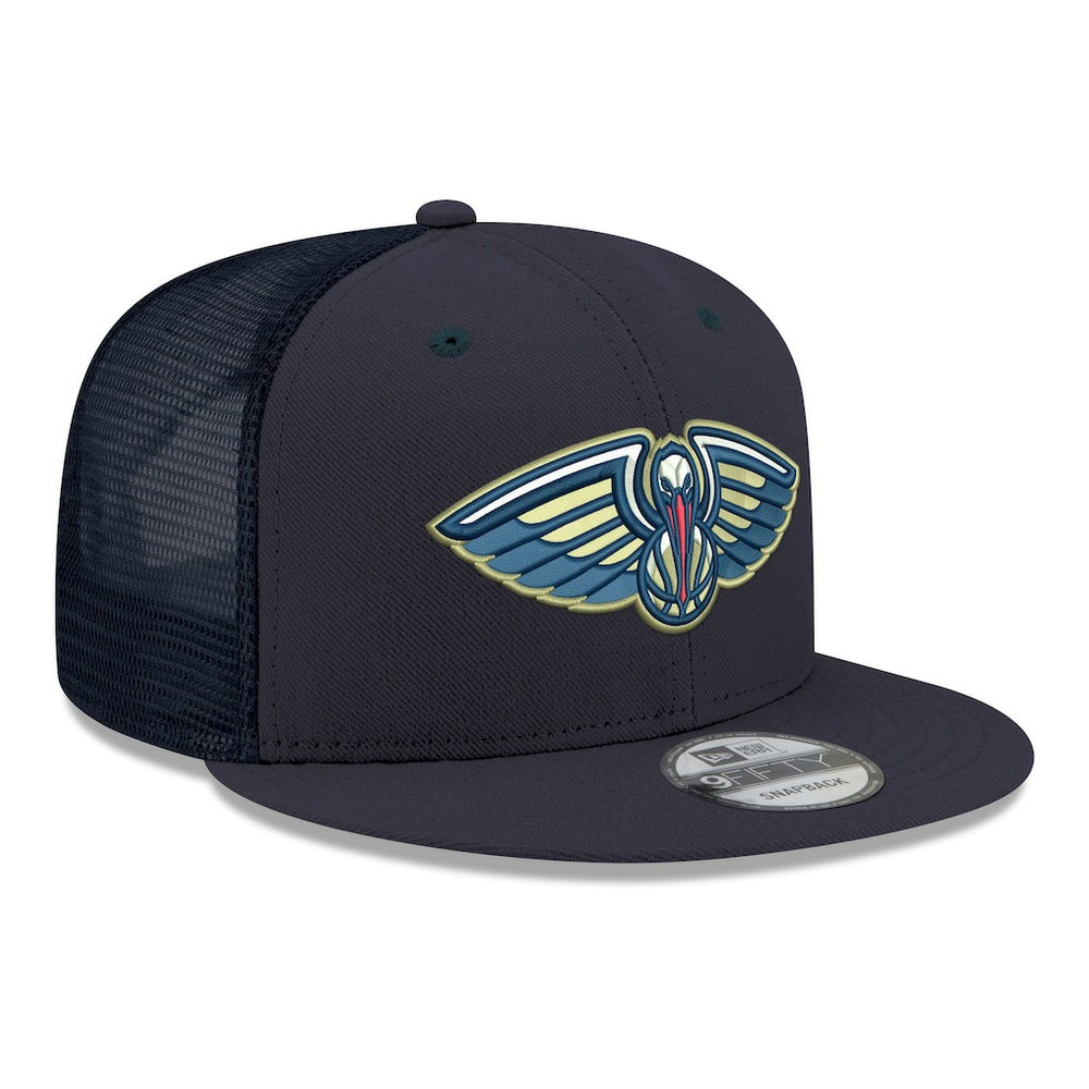 New Orleans Pelicans Core Logo Meshback 9FIFTY Snapback Hat Navy | New Era outlet
