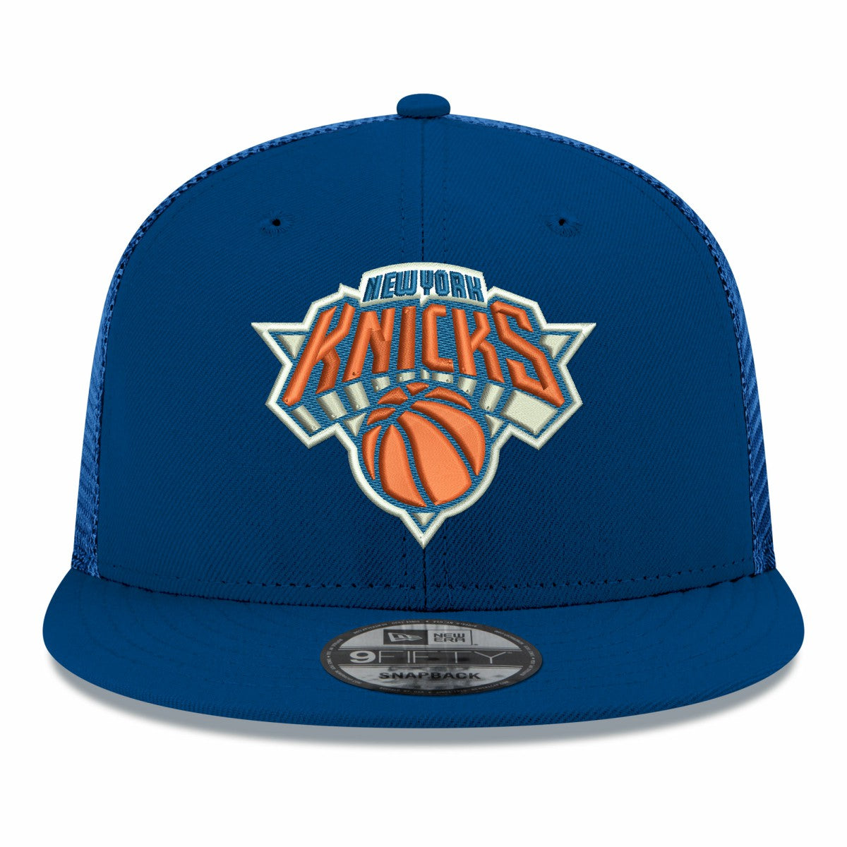 New York Knicks Core Logo Meshback 9FIFTY Snapback Hat Blue | New Era for sale