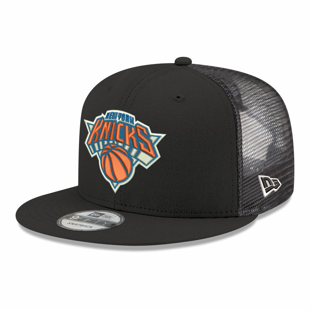 New York Knicks Core Logo Meshback 9FIFTY Snapback Hat Black | New Era Lifestyle
