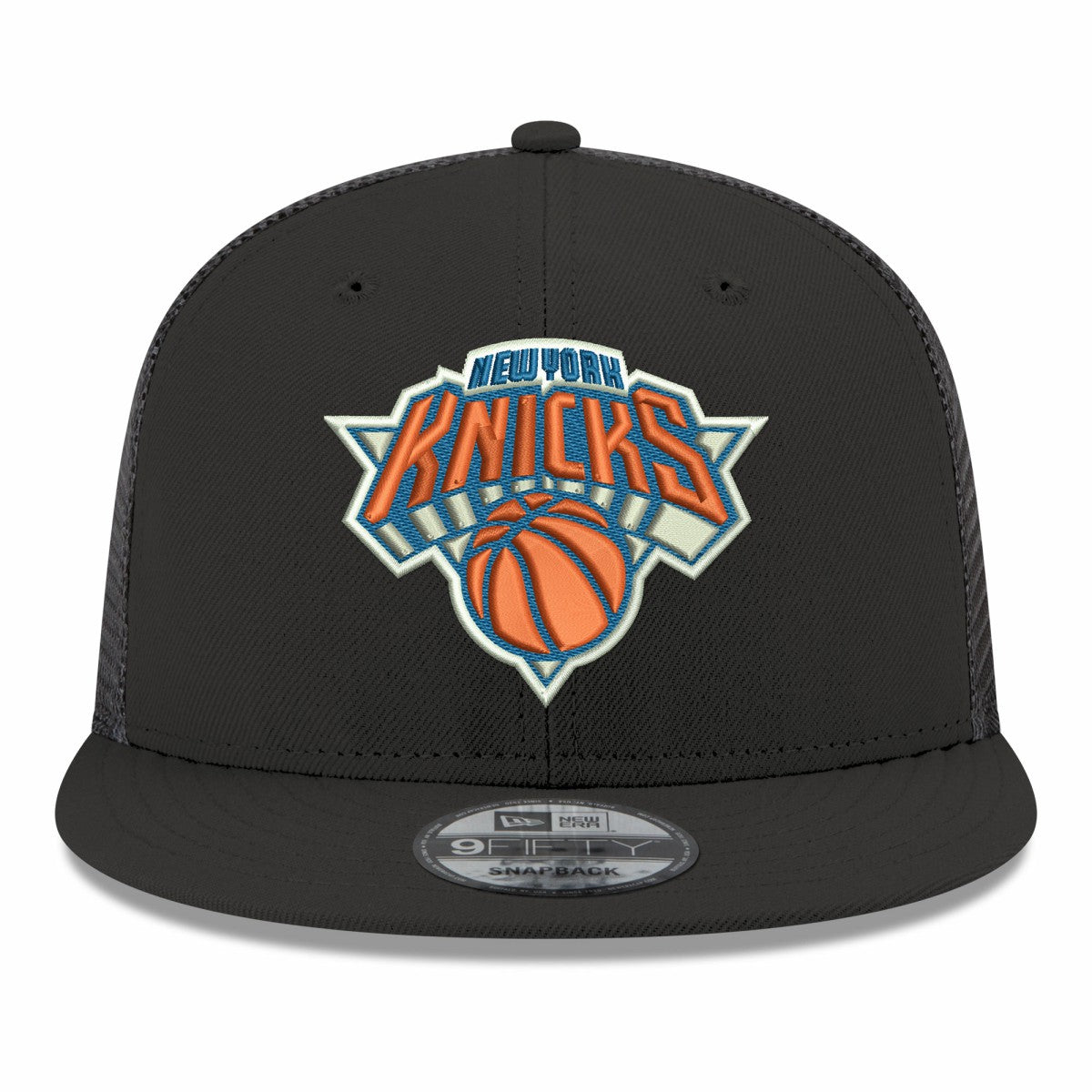 New York Knicks Core Logo Meshback 9FIFTY Snapback Hat Black | New Era Lifestyle
