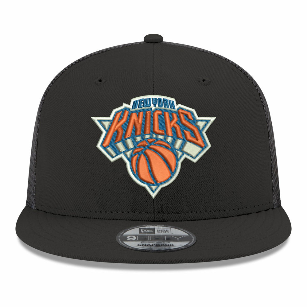 New York Knicks Core Logo Meshback 9FIFTY Snapback Hat Black | New Era Lifestyle