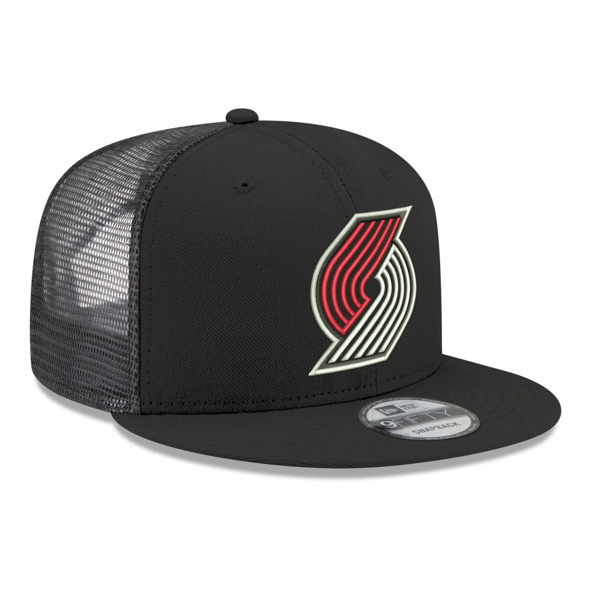 Portland Trail Blazers Core Logo Meshback 9FIFTY Snapback Hat Black | New Era for sale