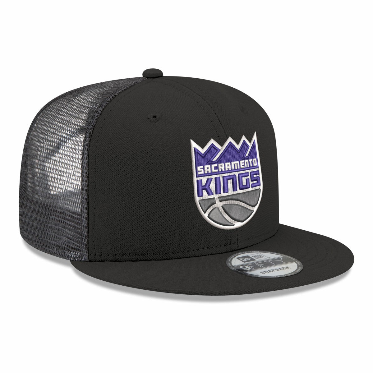 Sacramento Kings Core Logo Meshback 9FIFTY Snapback Hat Black | New Era Lifestyle