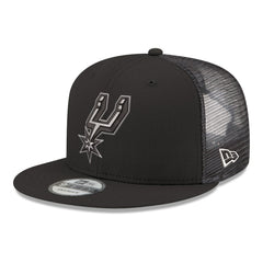 San Antonio Spurs Core Logo Meshback 9FIFTY Snapback Hat Black | New Era US