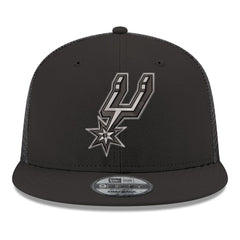San Antonio Spurs Core Logo Meshback 9FIFTY Snapback Hat Black | New Era US