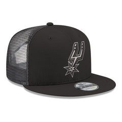 San Antonio Spurs Core Logo Meshback 9FIFTY Snapback Hat Black | New Era US