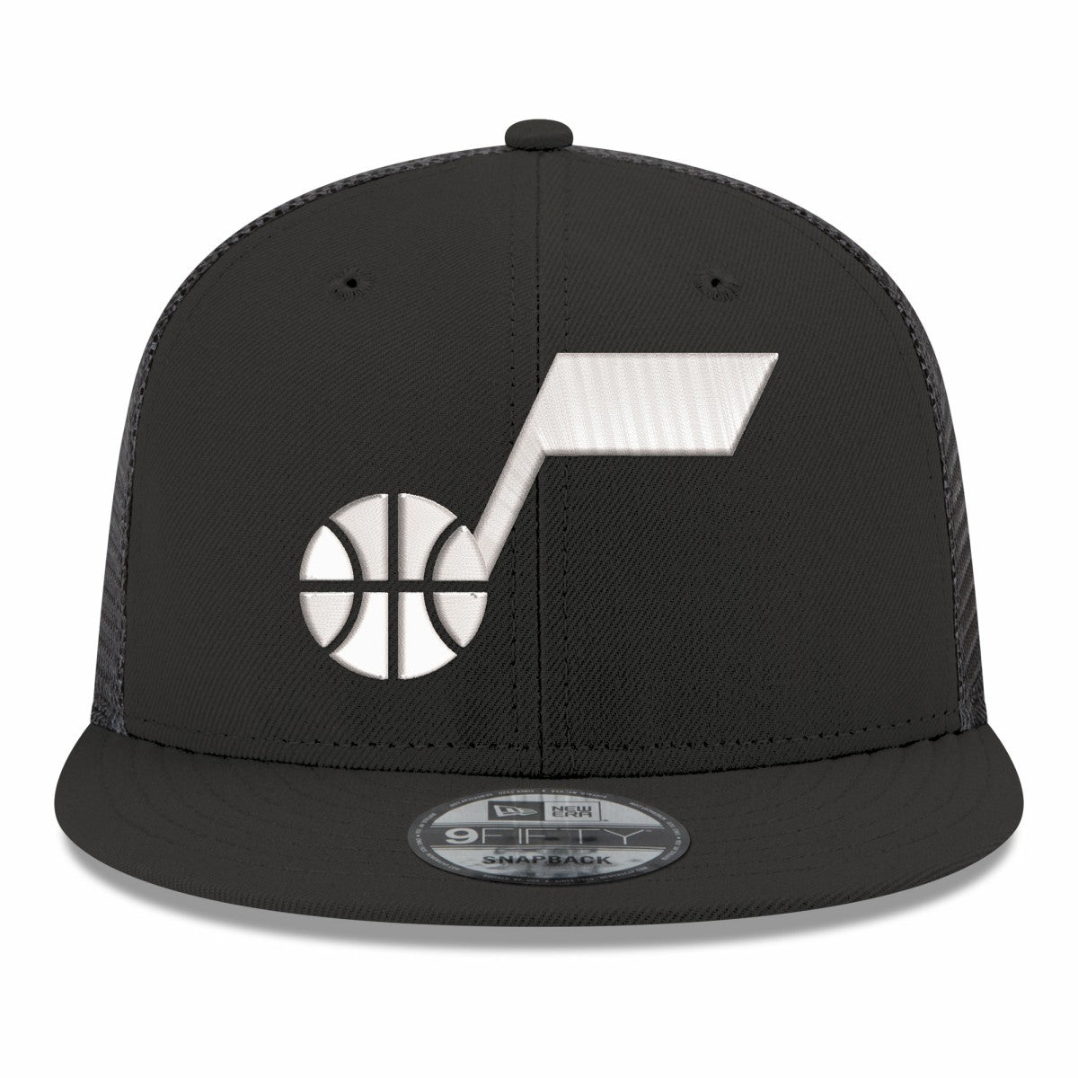 Utah Jazz Core Logo Meshback 9FIFTY Snapback Hat Black | New Era