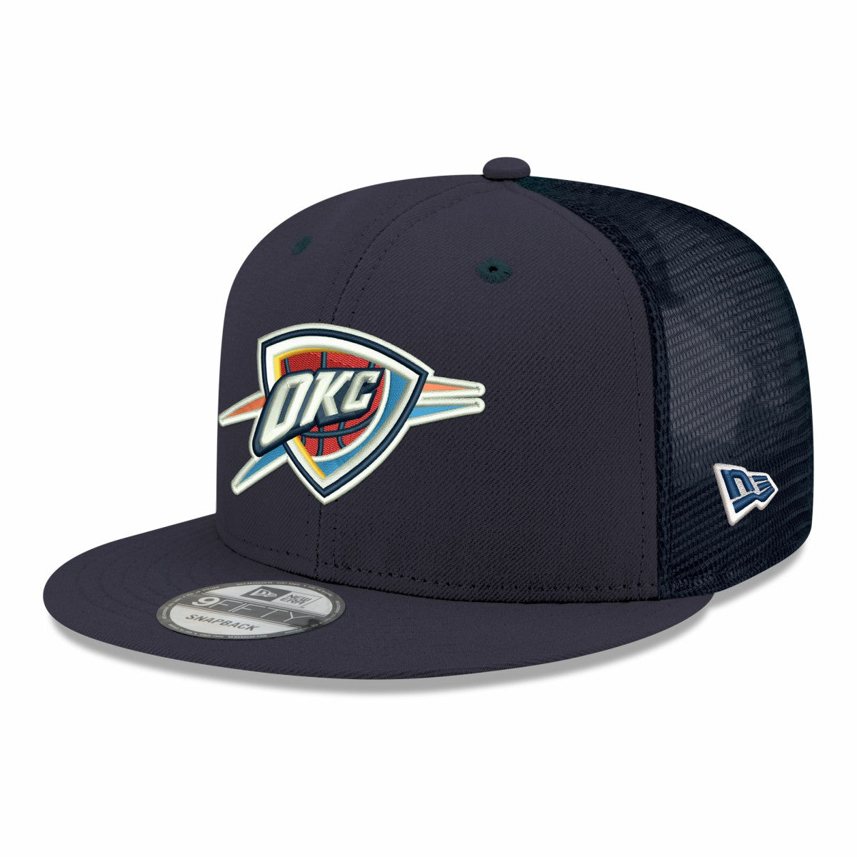 Oklahoma City Thunder Core Logo Meshback 9FIFTY Snapback Hat Navy | New Era