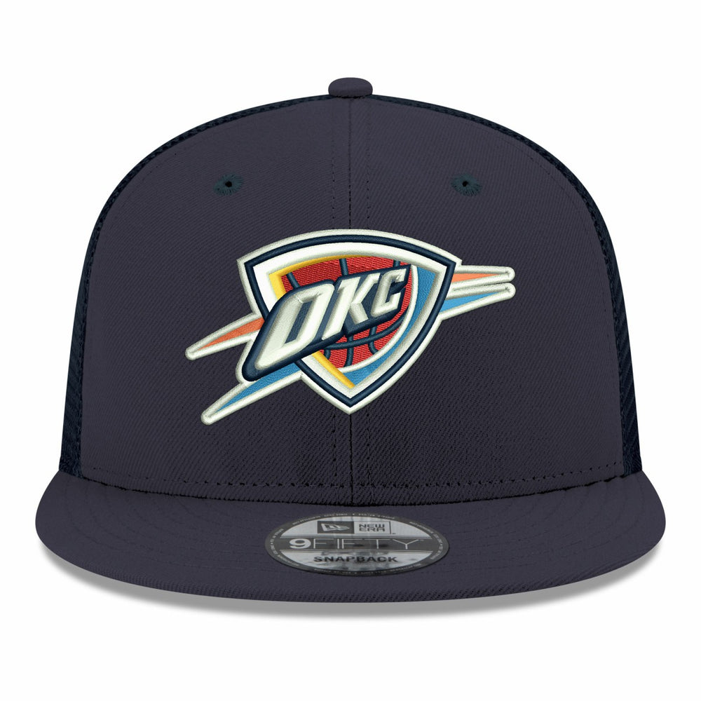 Oklahoma City Thunder Core Logo Meshback 9FIFTY Snapback Hat Navy | New Era