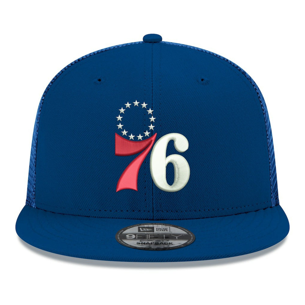 Philadelphia 76ers Core Logo Meshback 9FIFTY Snapback Hat Royal | New Era online