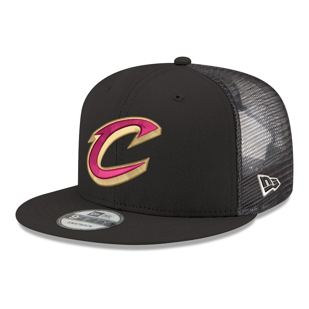 Cleveland Cavaliers Core Logo Meshback 9FIFTY Snapback Hat for sale Black | New Era outlet