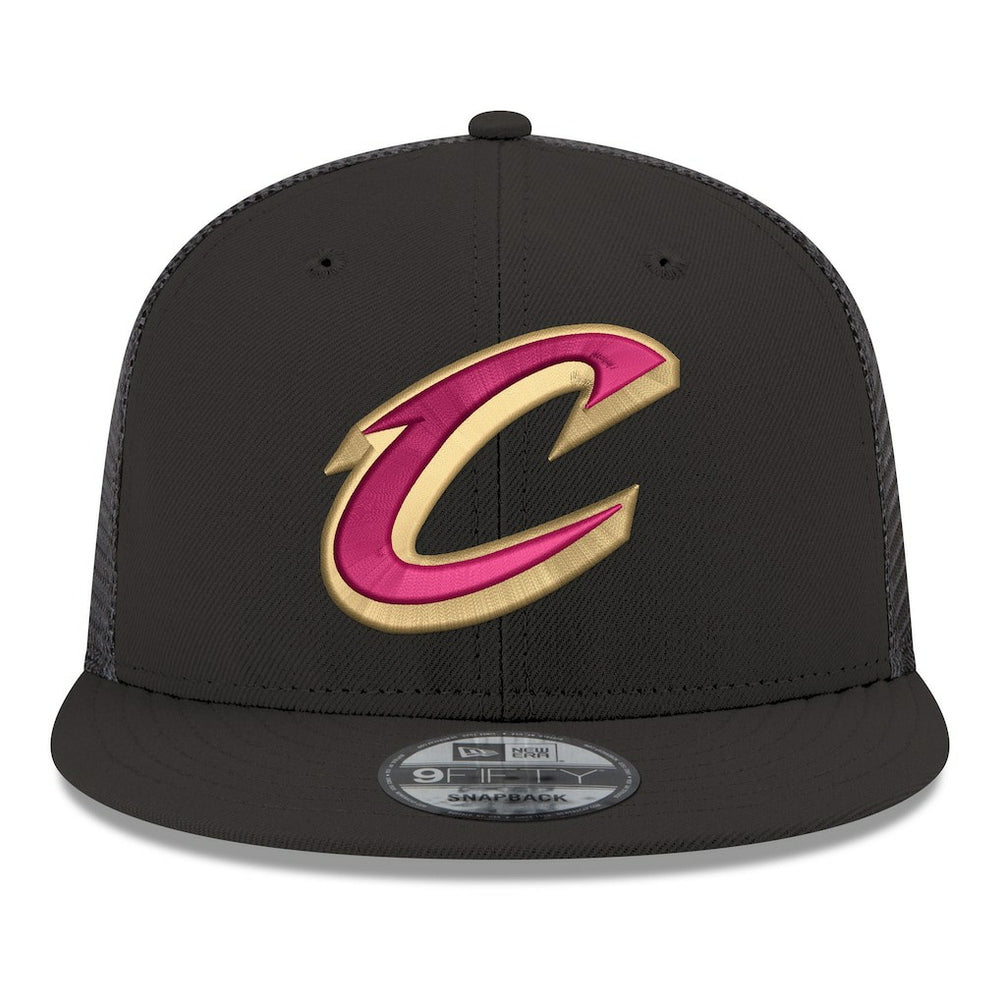 Cleveland Cavaliers Core Logo Meshback 9FIFTY Snapback Hat for sale Black | New Era outlet