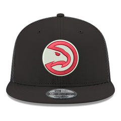 Atlanta Hawks Core Logo Meshback 9FIFTY Snapback Hat Black | New Era for sale