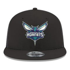 Charlotte Hornets Core Logo Meshback 9FIFTY Snapback Hat Black | New Era for sale