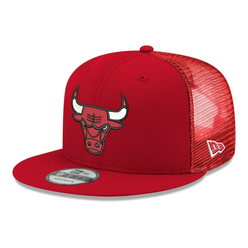 Chicago Bulls Core Logo Meshback 9FIFTY Snapback Hat Red | New Era