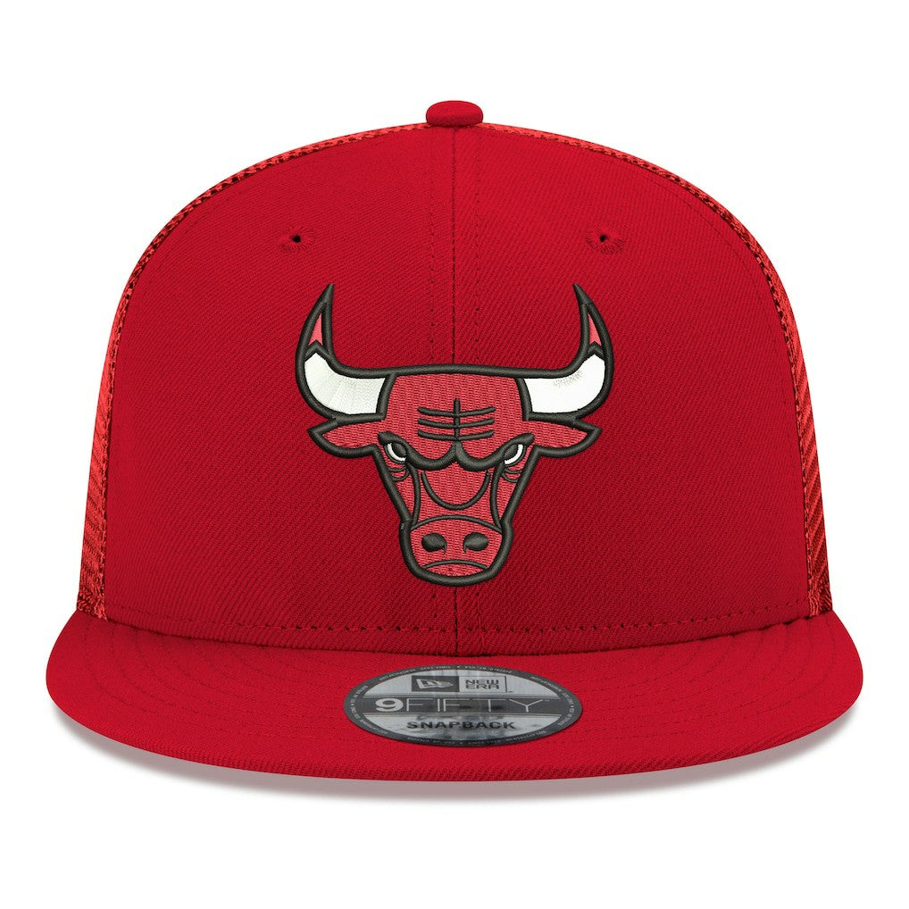 Chicago Bulls Core Logo Meshback 9FIFTY Snapback Hat Red | New Era