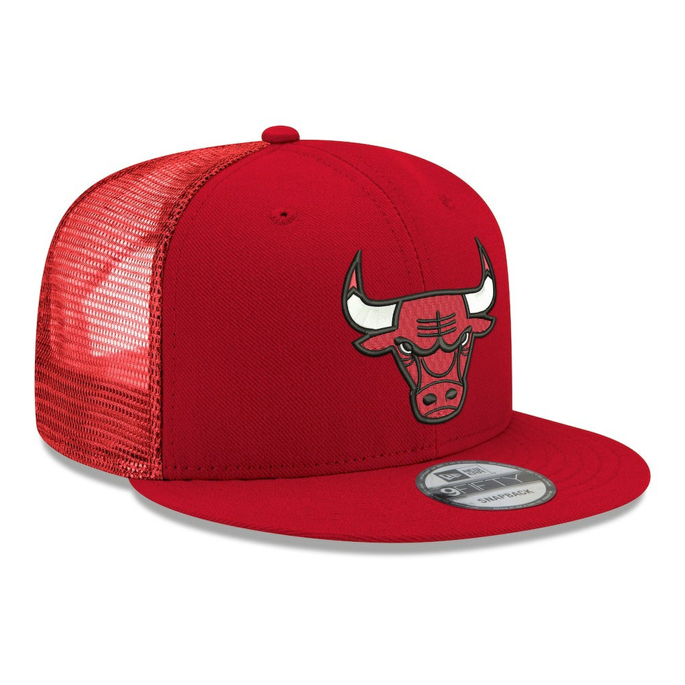 Chicago Bulls Core Logo Meshback 9FIFTY Snapback Hat Red | New Era