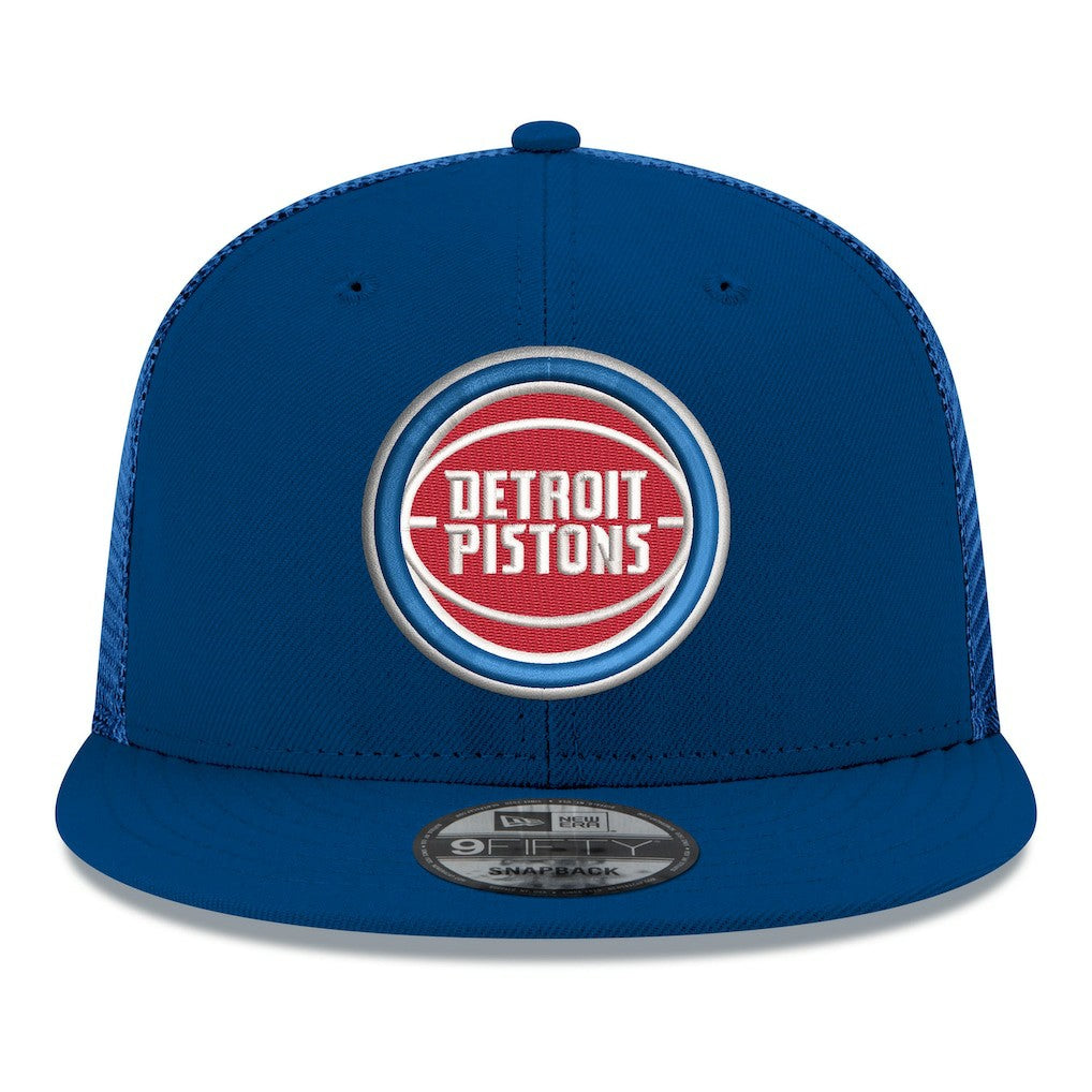 Detroit Pistons Core Logo Meshback 9FIFTY Snapback Hat for sale Blue | New Era US