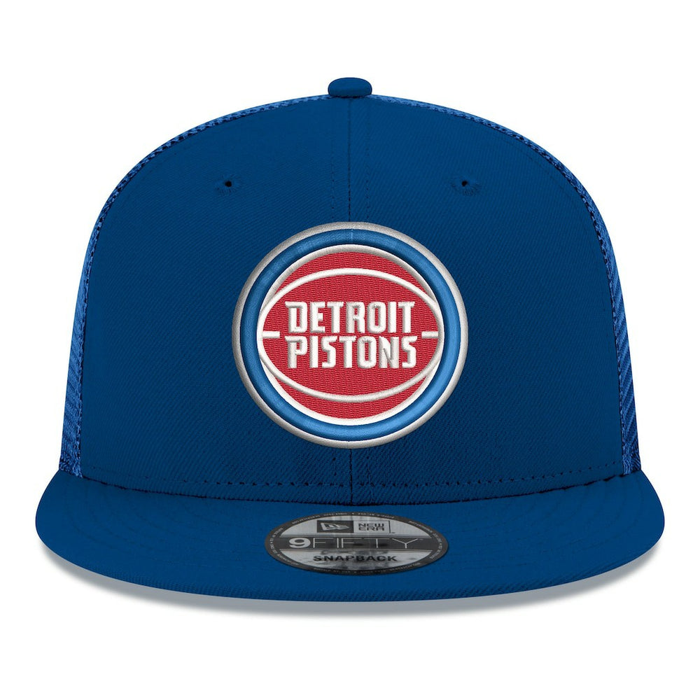 Detroit Pistons Core Logo Meshback 9FIFTY Snapback Hat for sale Blue | New Era US