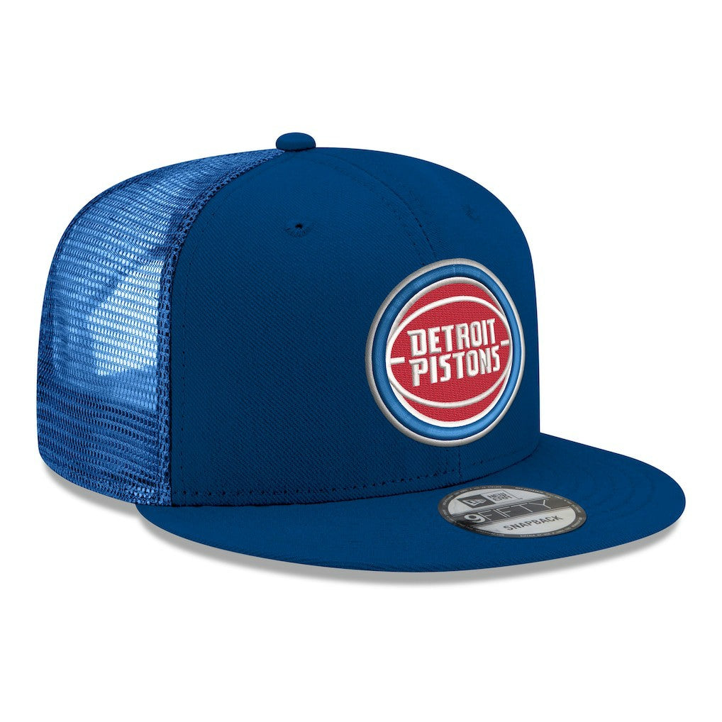 Detroit Pistons Core Logo Meshback 9FIFTY Snapback Hat for sale Blue | New Era US