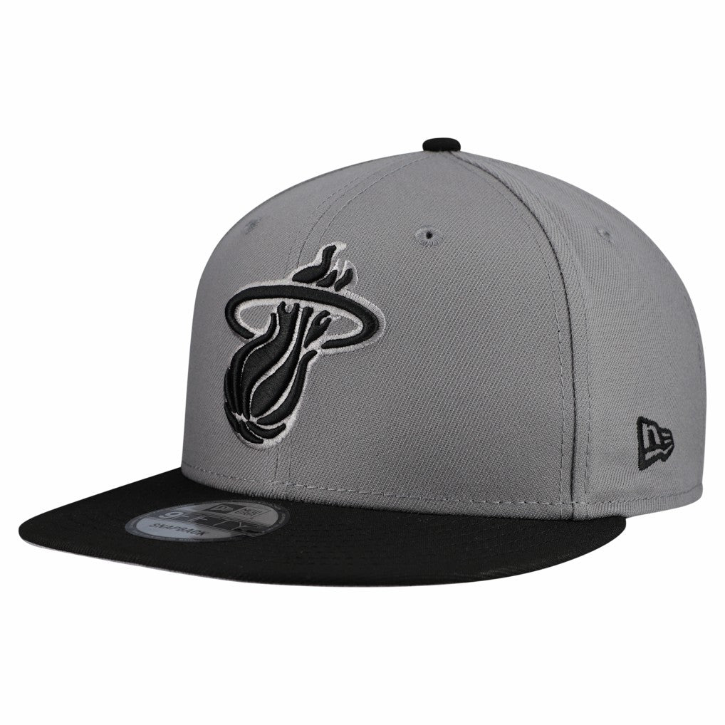 Miami Heat Core Logo Storm Gray Two-Tone 9FIFTY Snapback Hat Gray | New Era for sale