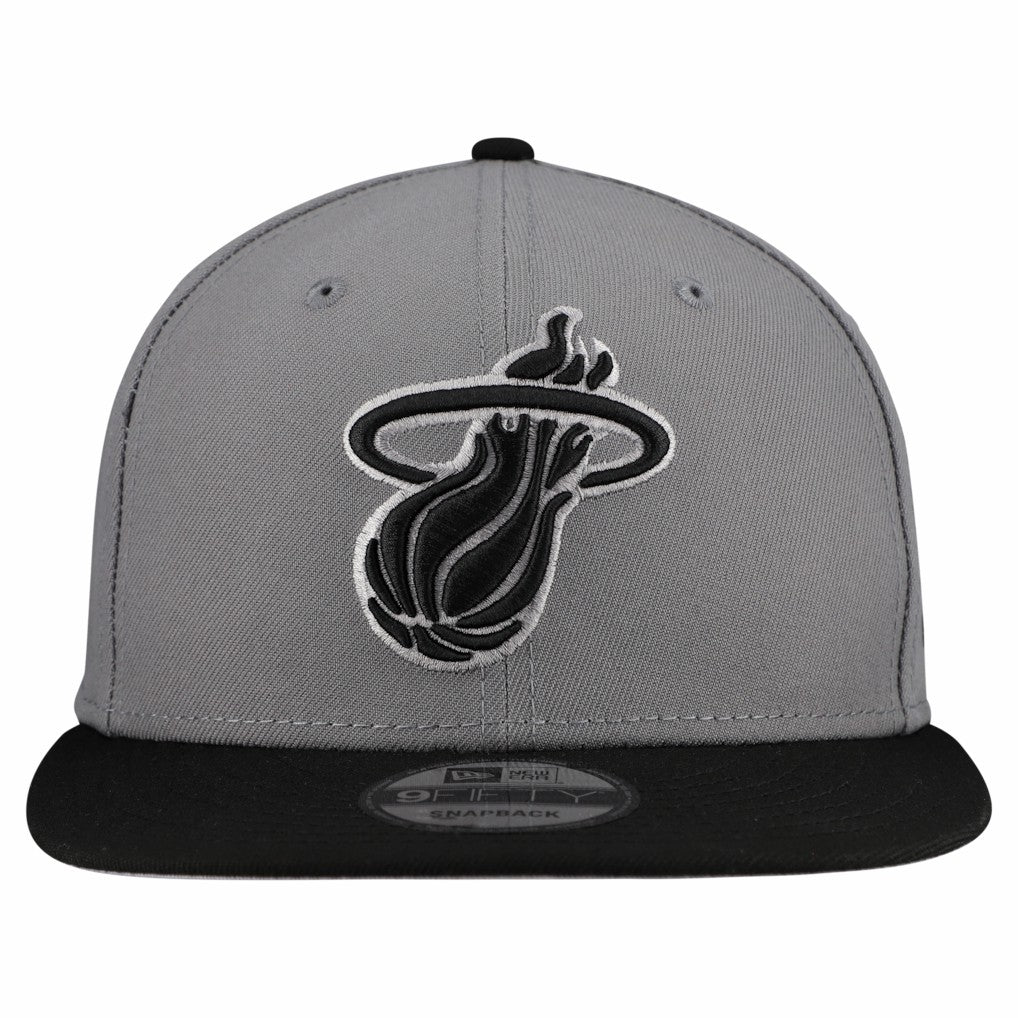 Miami Heat Core Logo Storm Gray Two-Tone 9FIFTY Snapback Hat Gray | New Era for sale