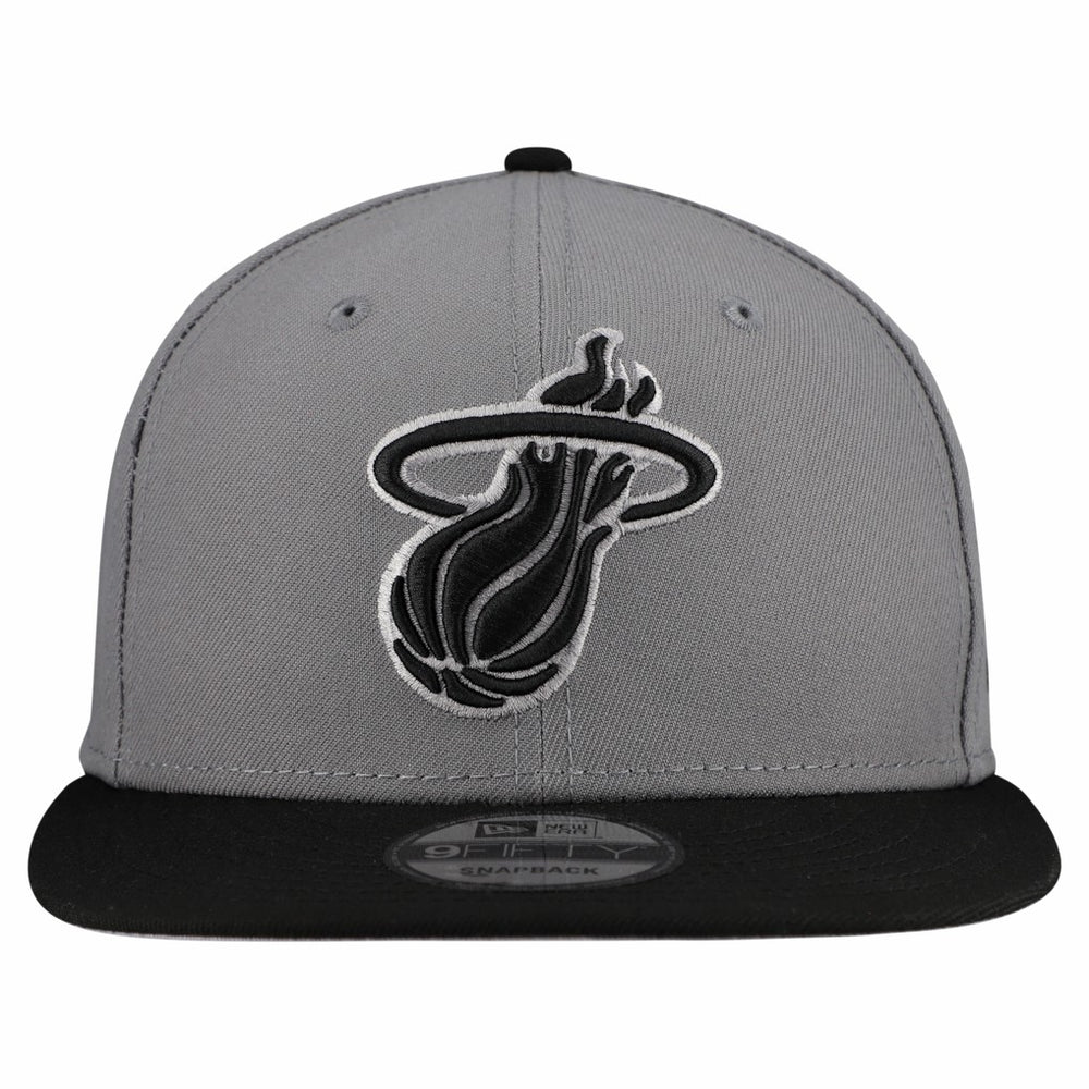 Miami Heat Core Logo Storm Gray Two-Tone 9FIFTY Snapback Hat Gray | New Era for sale