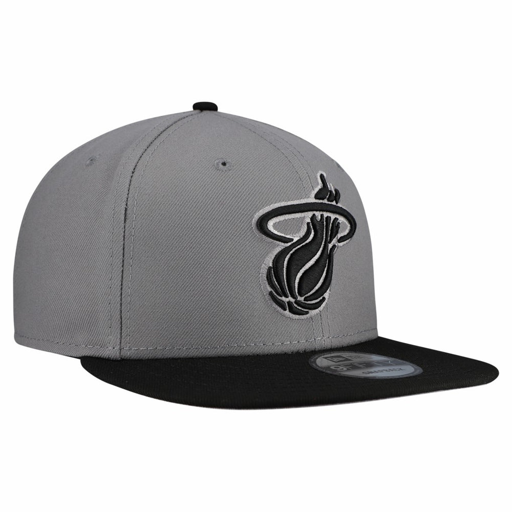 Miami Heat Core Logo Storm Gray Two-Tone 9FIFTY Snapback Hat Gray | New Era for sale