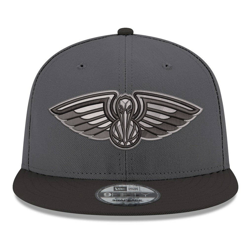 New Orleans Pelicans Logo 2-Tone 9FIFTY Snapback Hat Gray/Black | New Era outlet