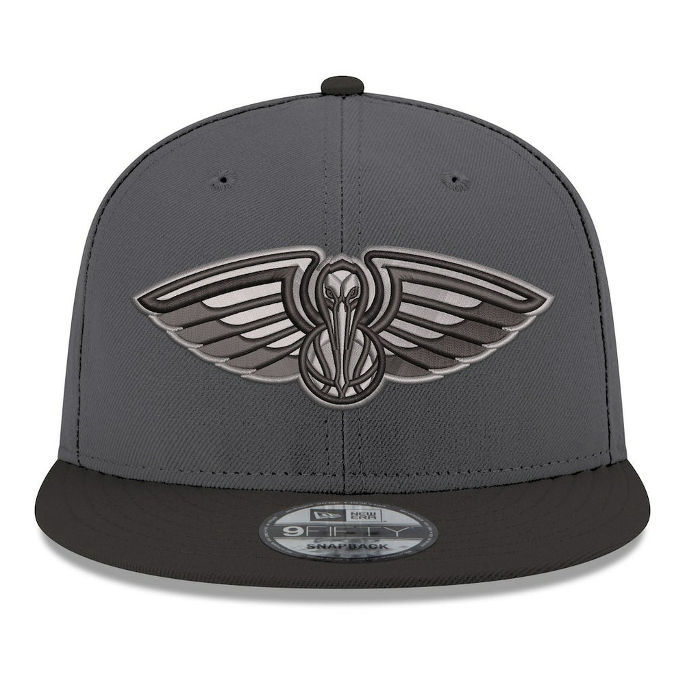 New Orleans Pelicans Logo 2-Tone 9FIFTY Snapback Hat Gray/Black | New Era outlet