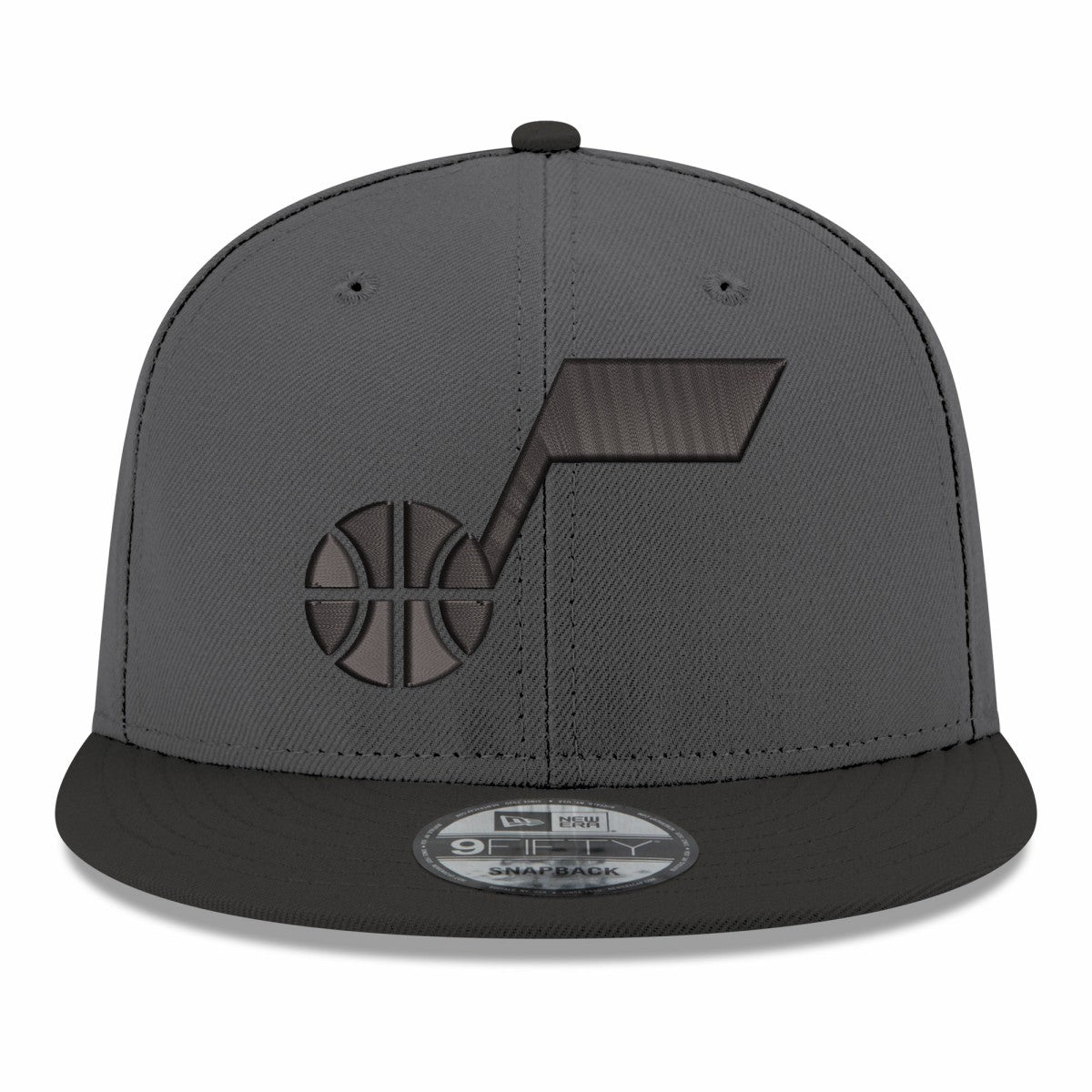 Utah Jazz Logo 2-Tone 9FIFTY Snapback Hat Gray/Black | New Era US