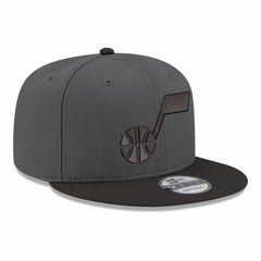 Utah Jazz Logo 2-Tone 9FIFTY Snapback Hat Gray/Black | New Era US