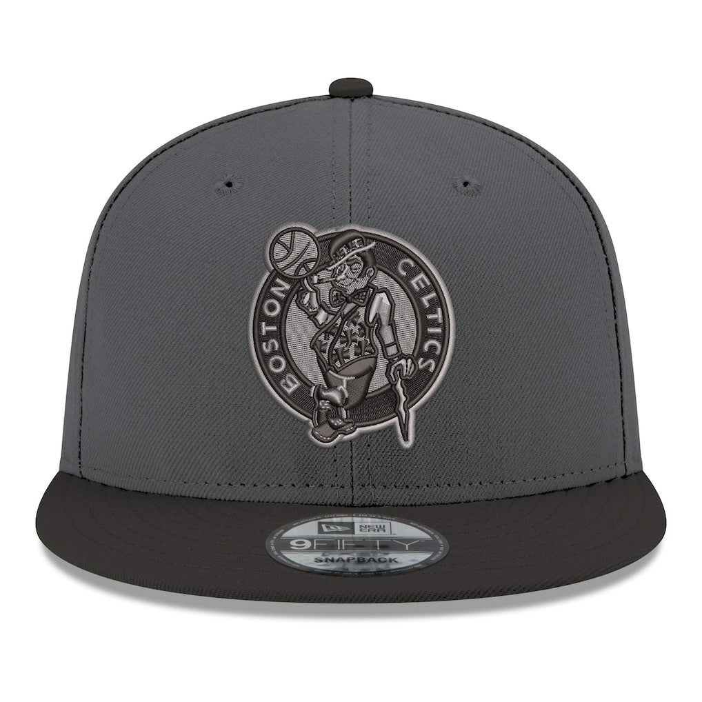 Boston Celtics Logo 2-Tone 9FIFTY Snapback Hat Gray/Black | New Era US