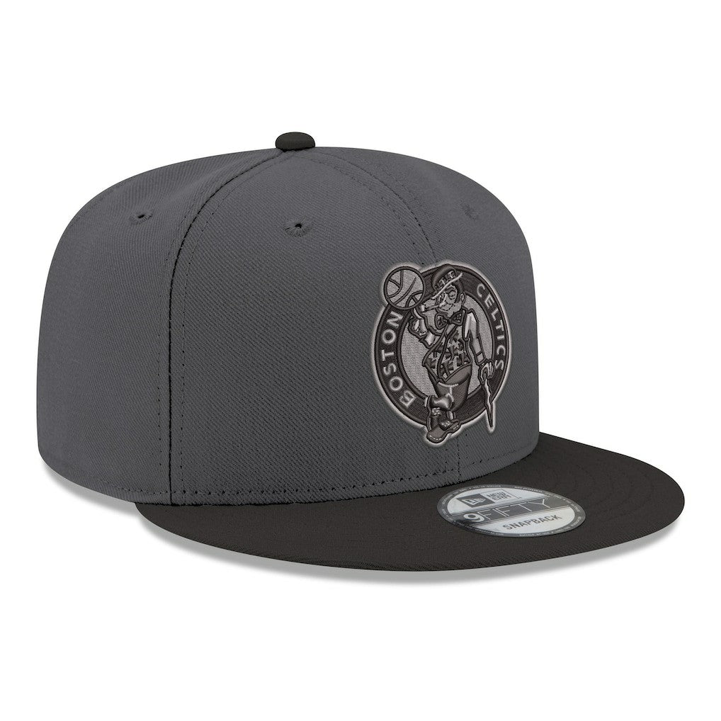 Boston Celtics Logo 2-Tone 9FIFTY Snapback Hat Gray/Black | New Era US