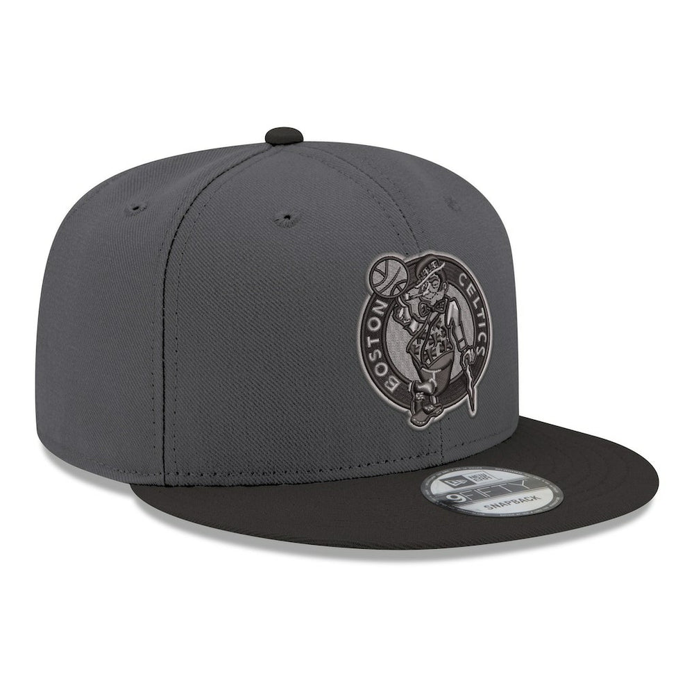 Boston Celtics Logo 2-Tone 9FIFTY Snapback Hat Gray/Black | New Era US