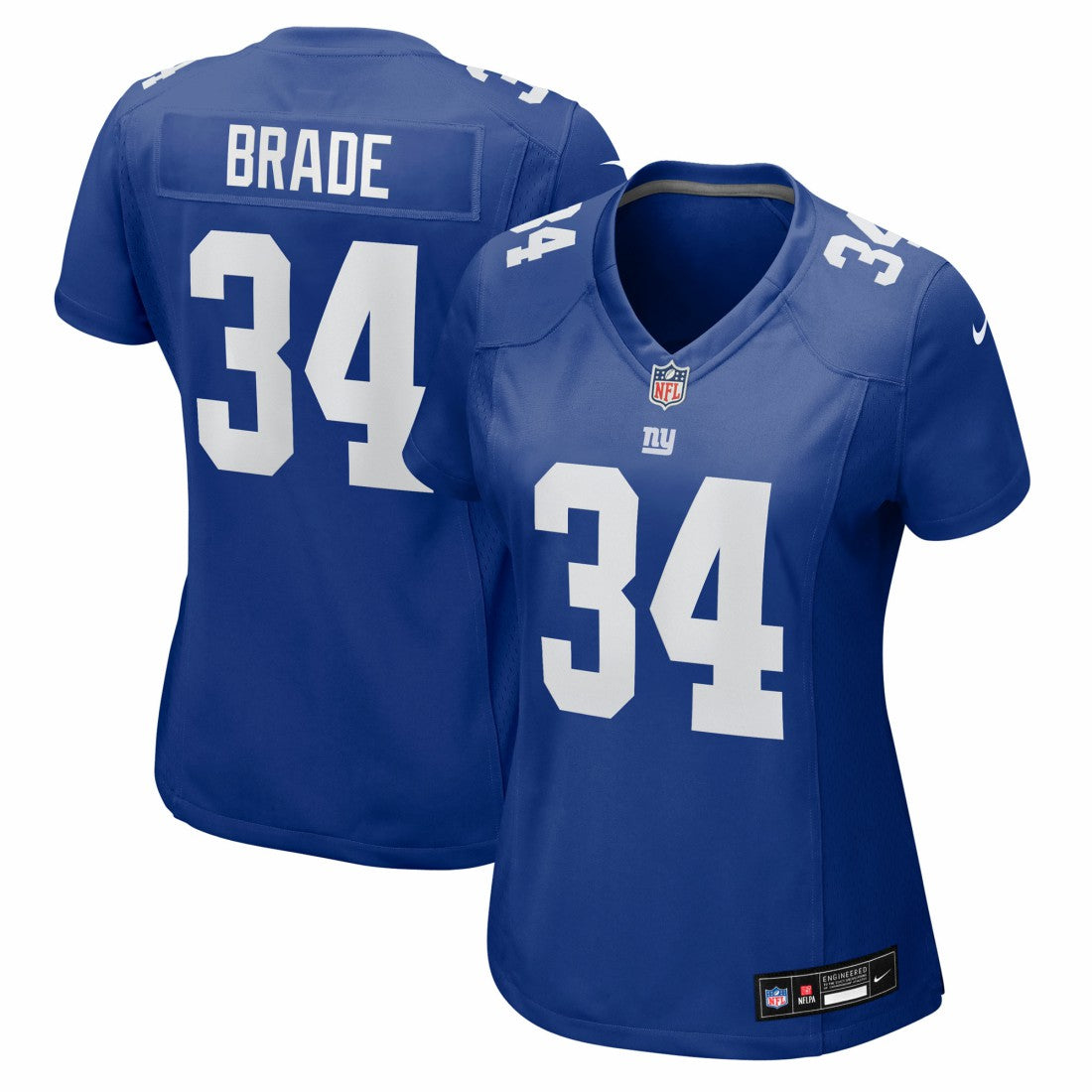 Nike Beau Brade New York Giants Women's Team Game Jersey Royal