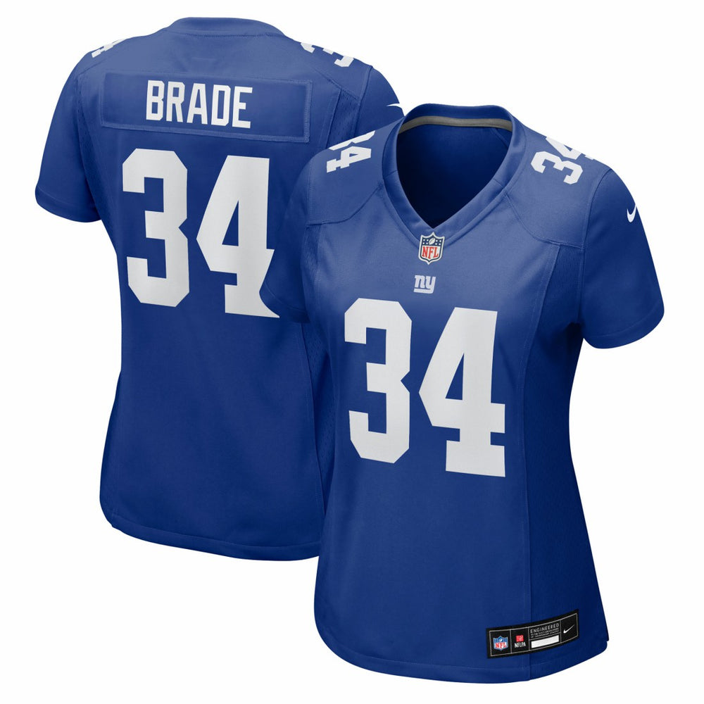 Nike Beau Brade New York Giants Women's Team Game Jersey Royal