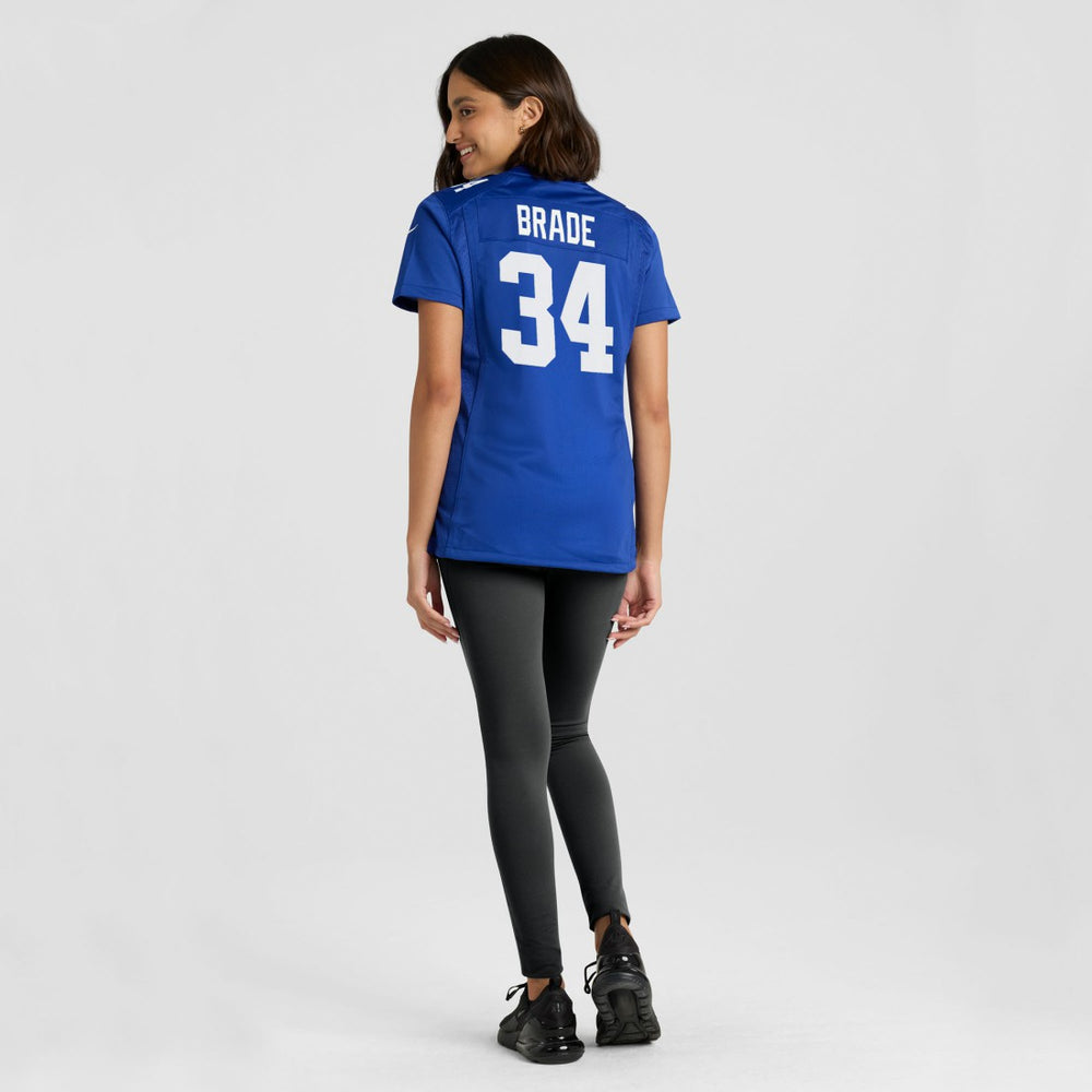 Nike Beau Brade New York Giants Women's Team Game Jersey Royal