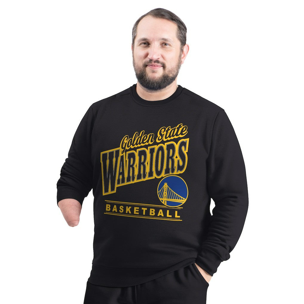 Golden State Warriors G-III Sports by Carl Banks Adaptive Headliner Fleece Crewneck Sweatshirt Black