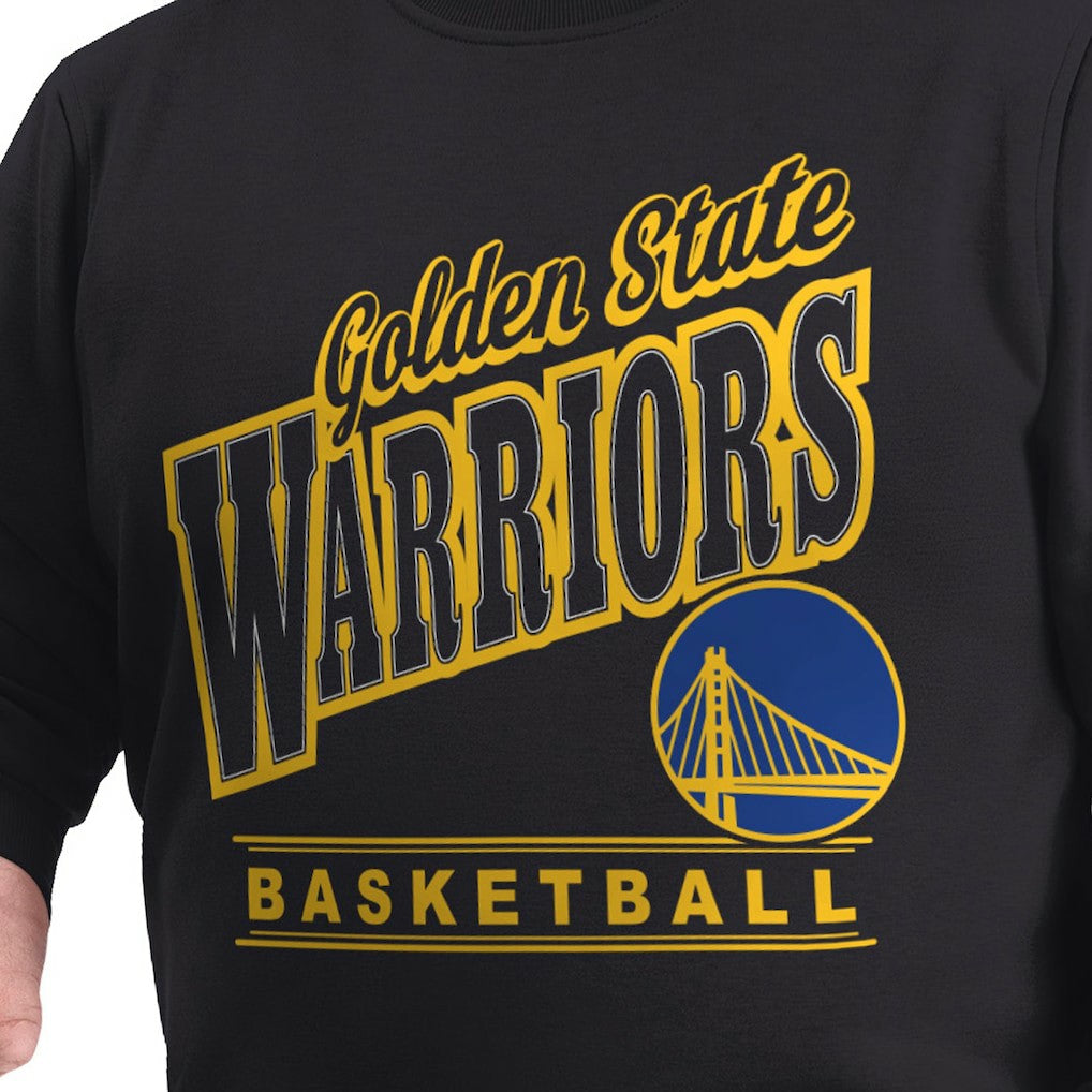 Golden State Warriors G-III Sports by Carl Banks Adaptive Headliner Fleece Crewneck Sweatshirt Black