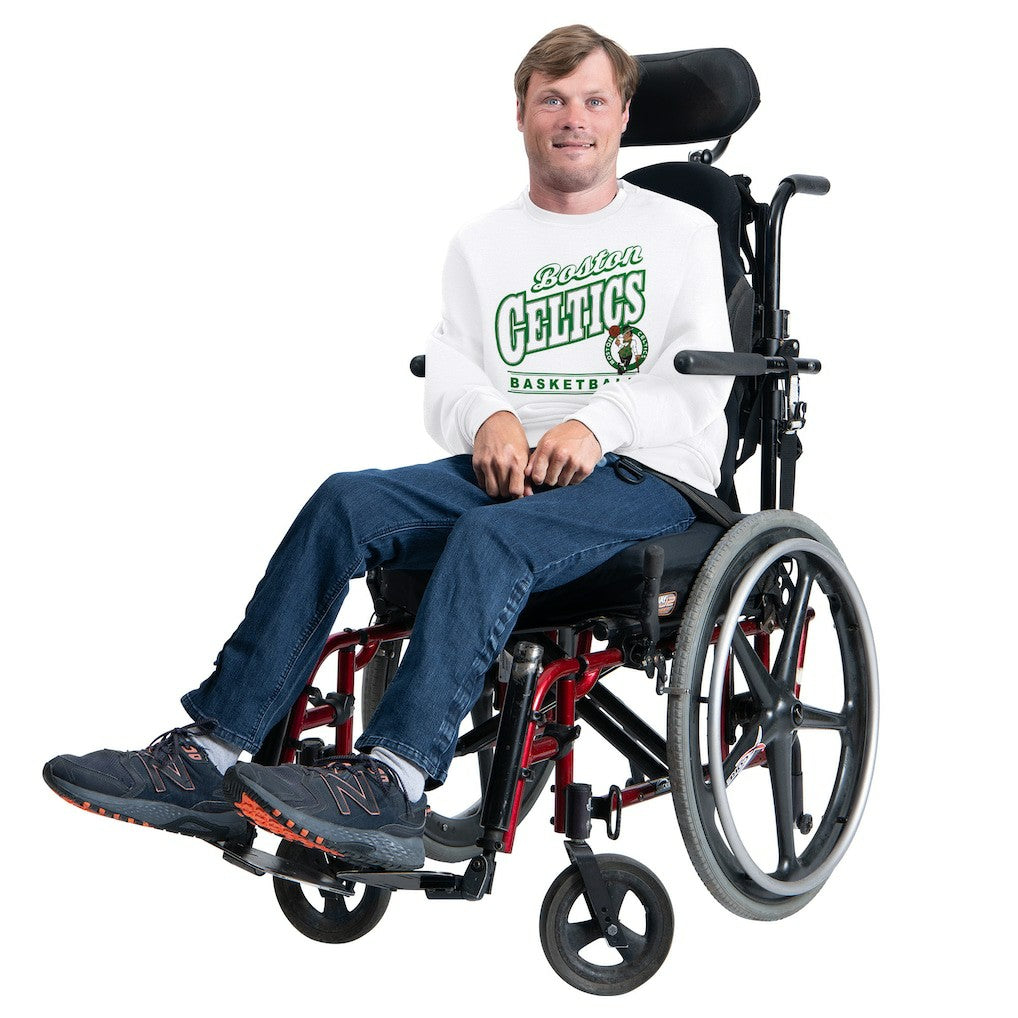 Boston Celtics G-III Sports by Carl Banks Adaptive Headliner Fleece Crewneck Sweatshirt White