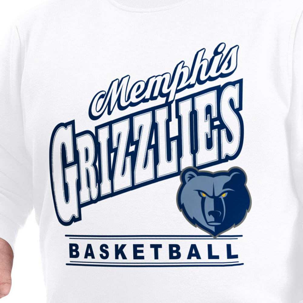 Memphis Grizzlies G-III Sports by Carl Banks Adaptive Headliner Fleece Crewneck Sweatshirt White