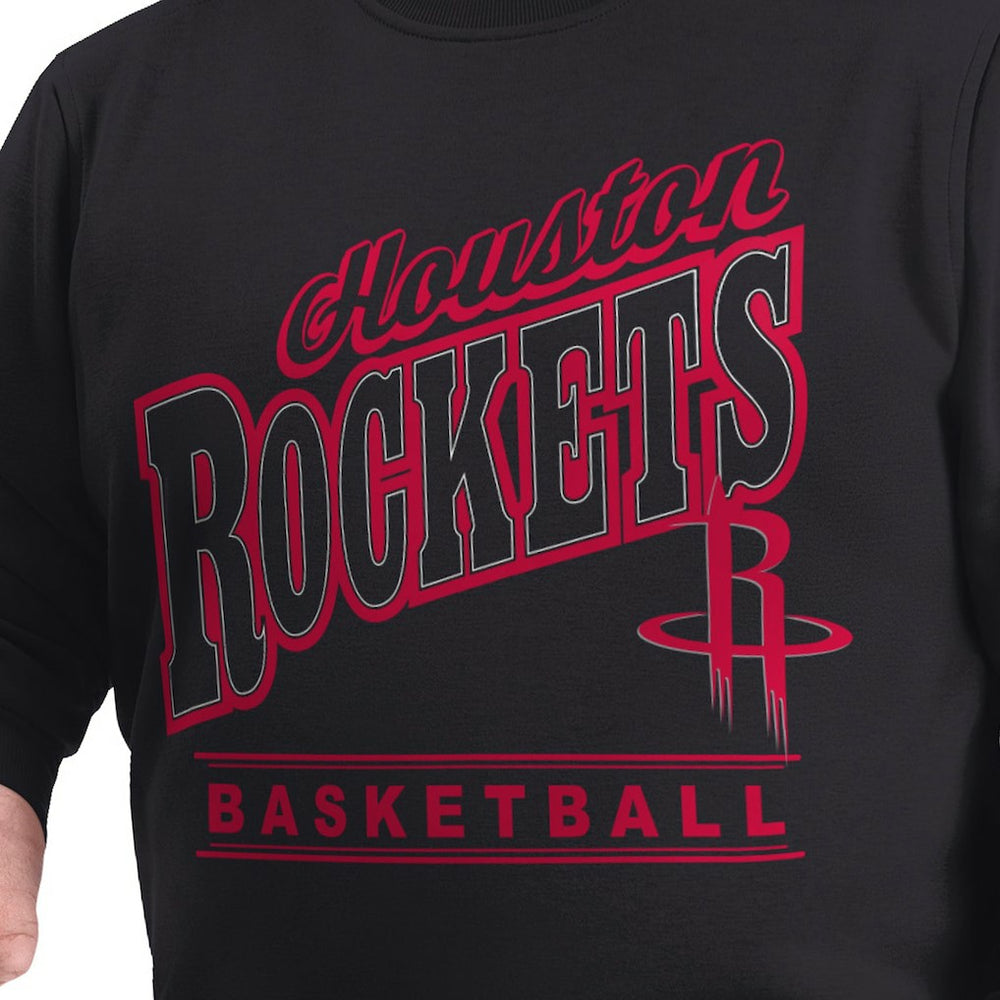 Houston Rockets G-III Sports by Carl Banks Adaptive Headliner Fleece Crewneck Sweatshirt Black